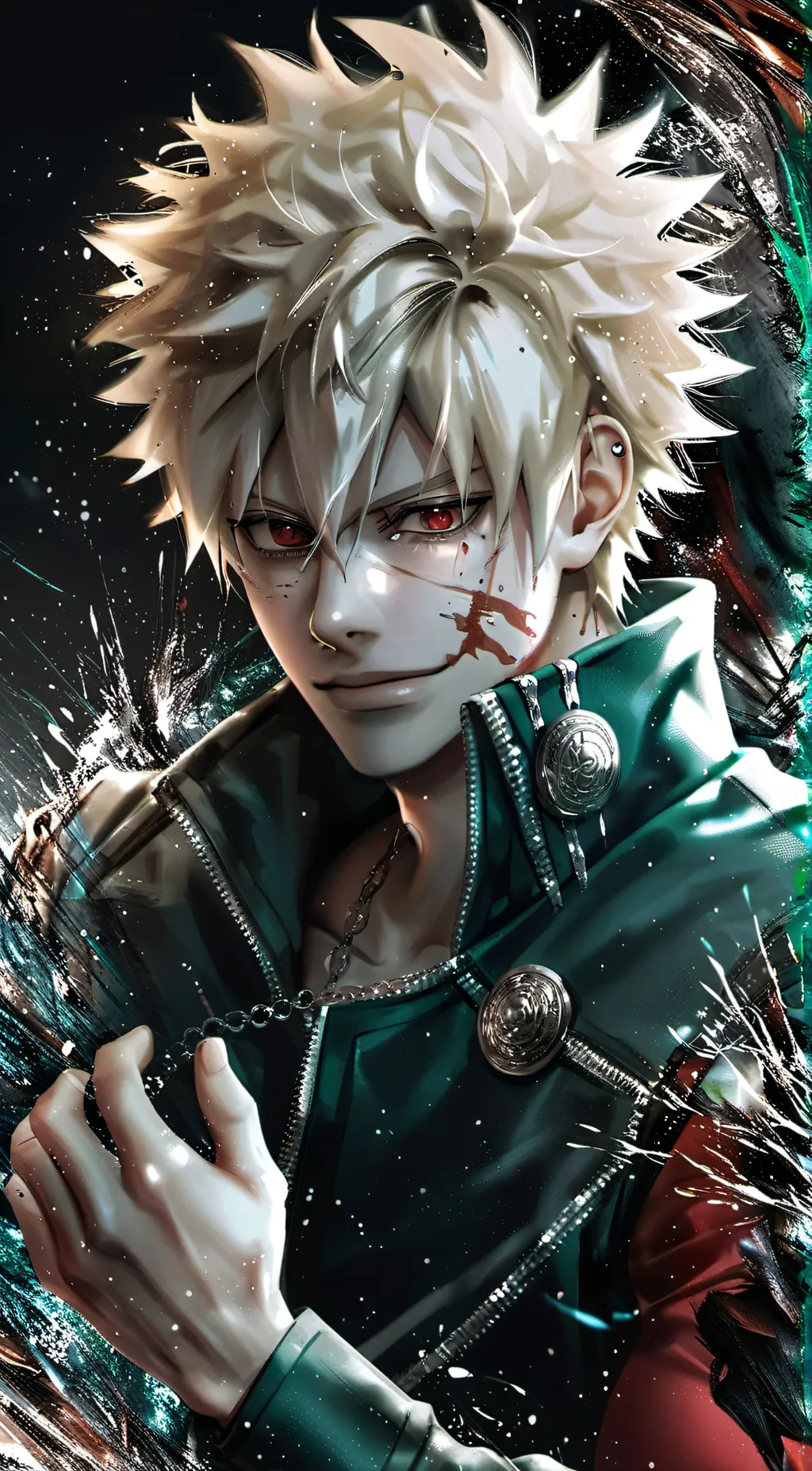 ai character: Bakugou Katsuki background