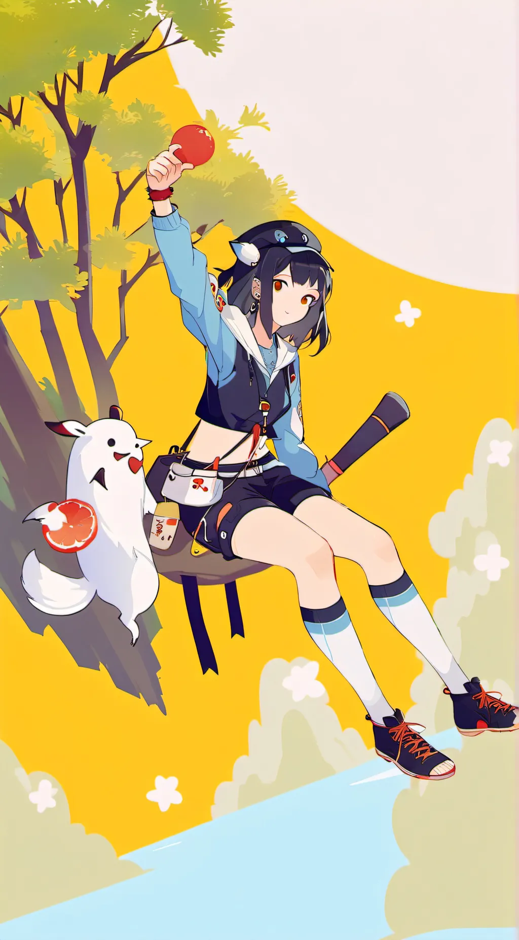 ai character: Sandy background