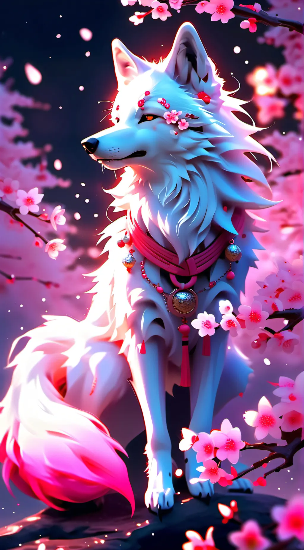 ai character: cherry blossom  background