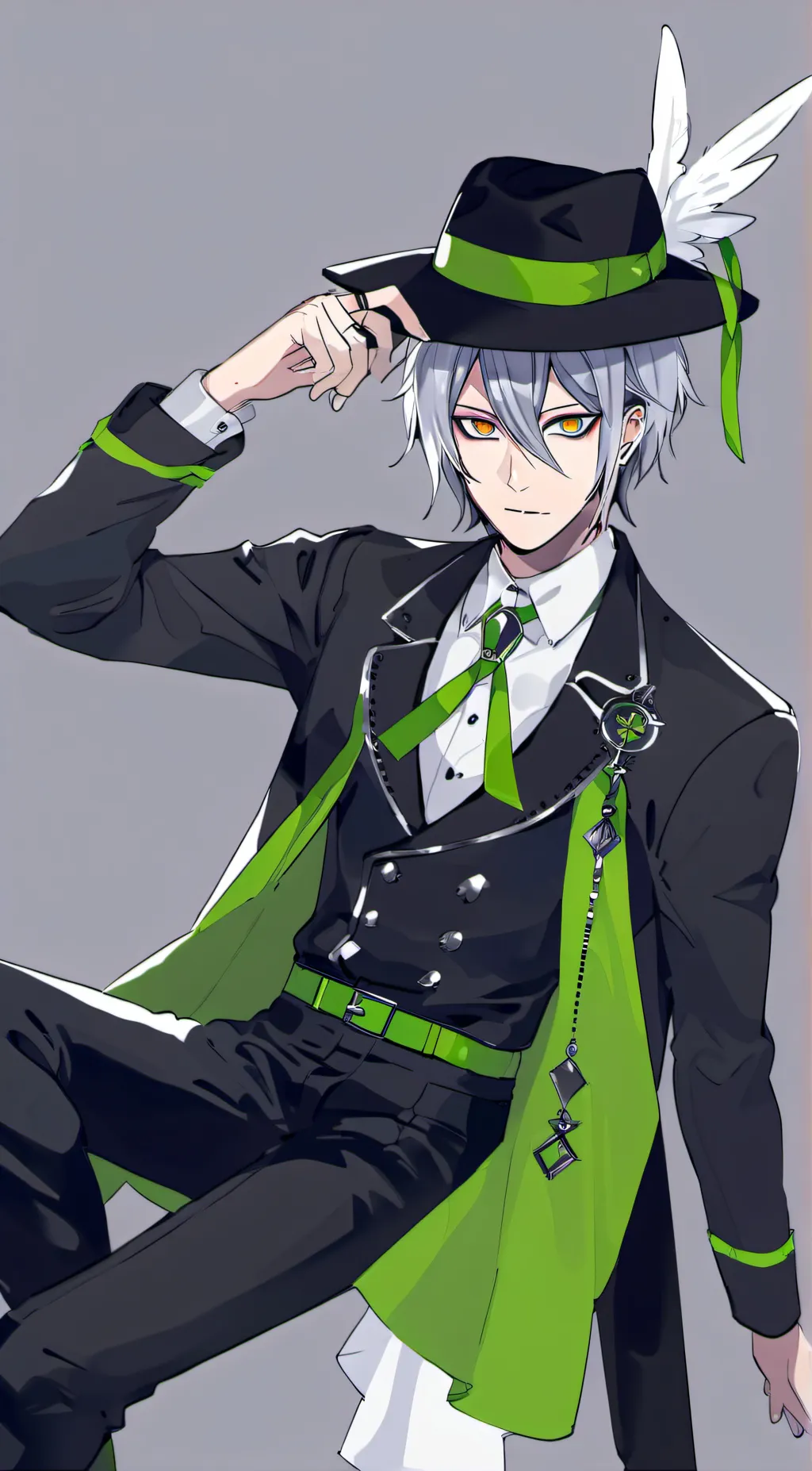 ai character: Silver background