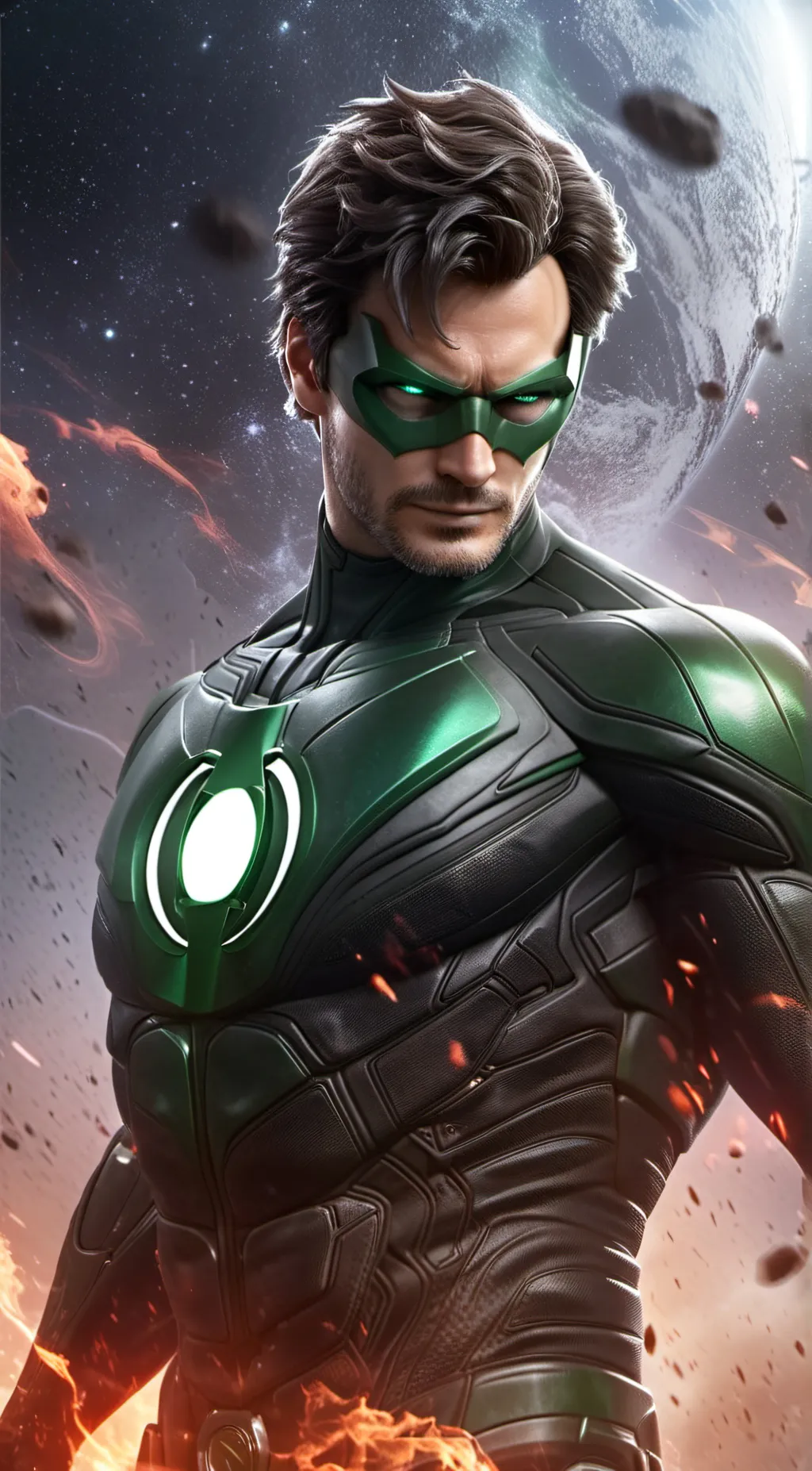 ai character: Green Lantern  background