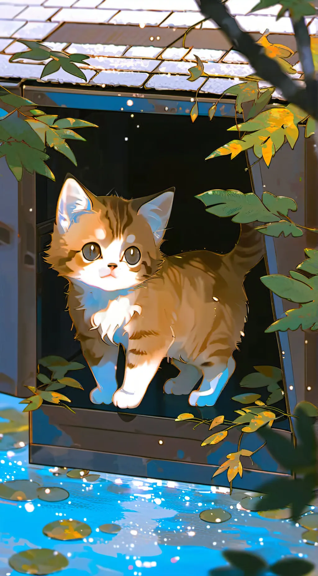 ai character: tiny kitten background
