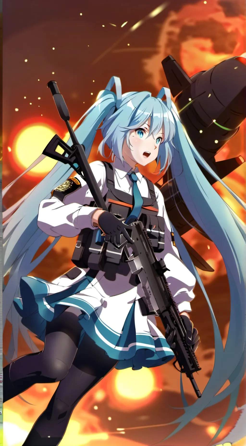 ai character: Sergeant Miku background