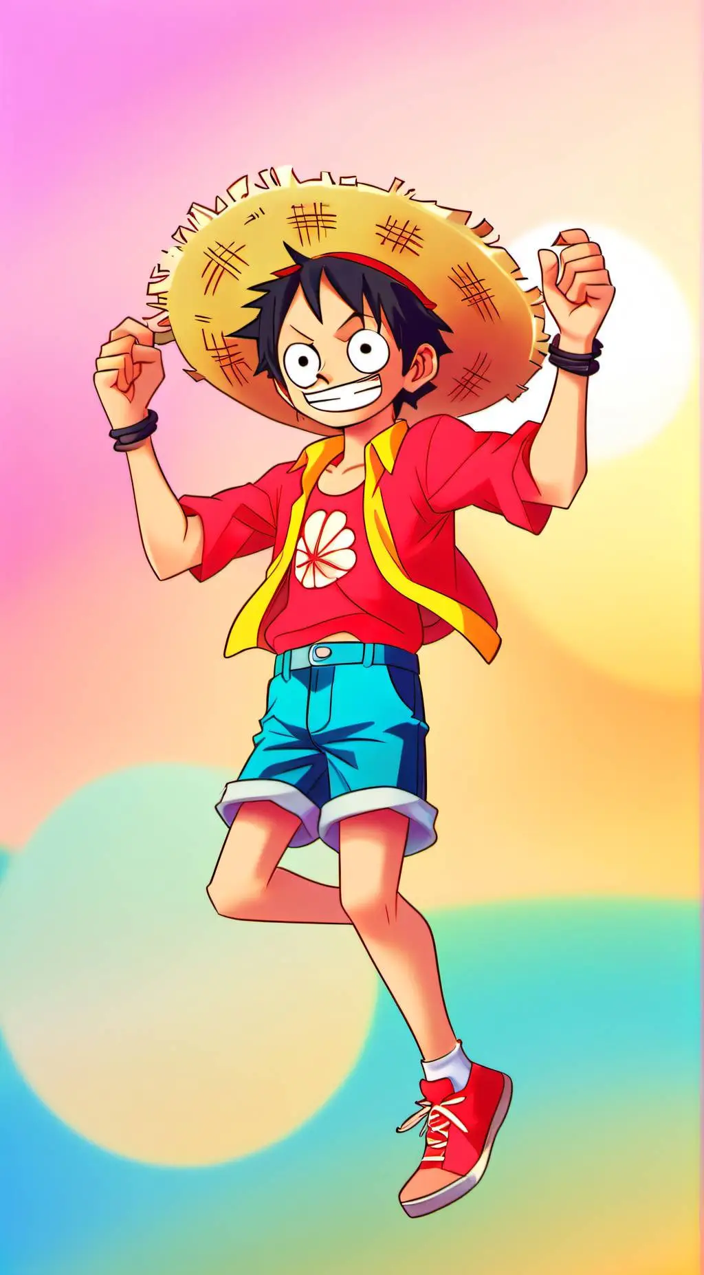 ai character: StrawHat pirates background