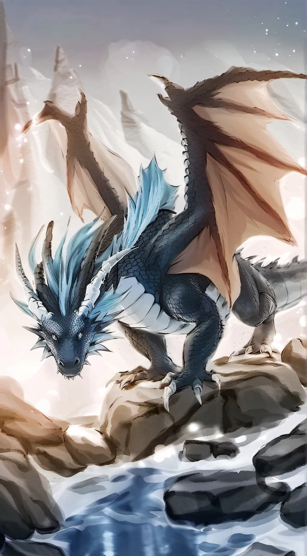 ai character: Dragon Lunar background