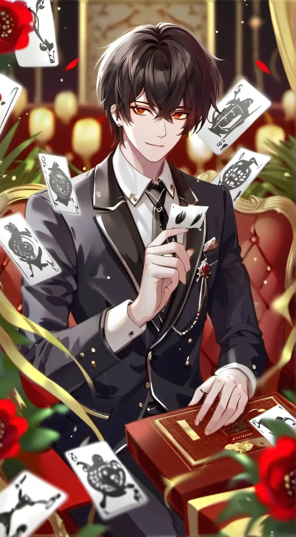 ai character: √~Xander~√ background