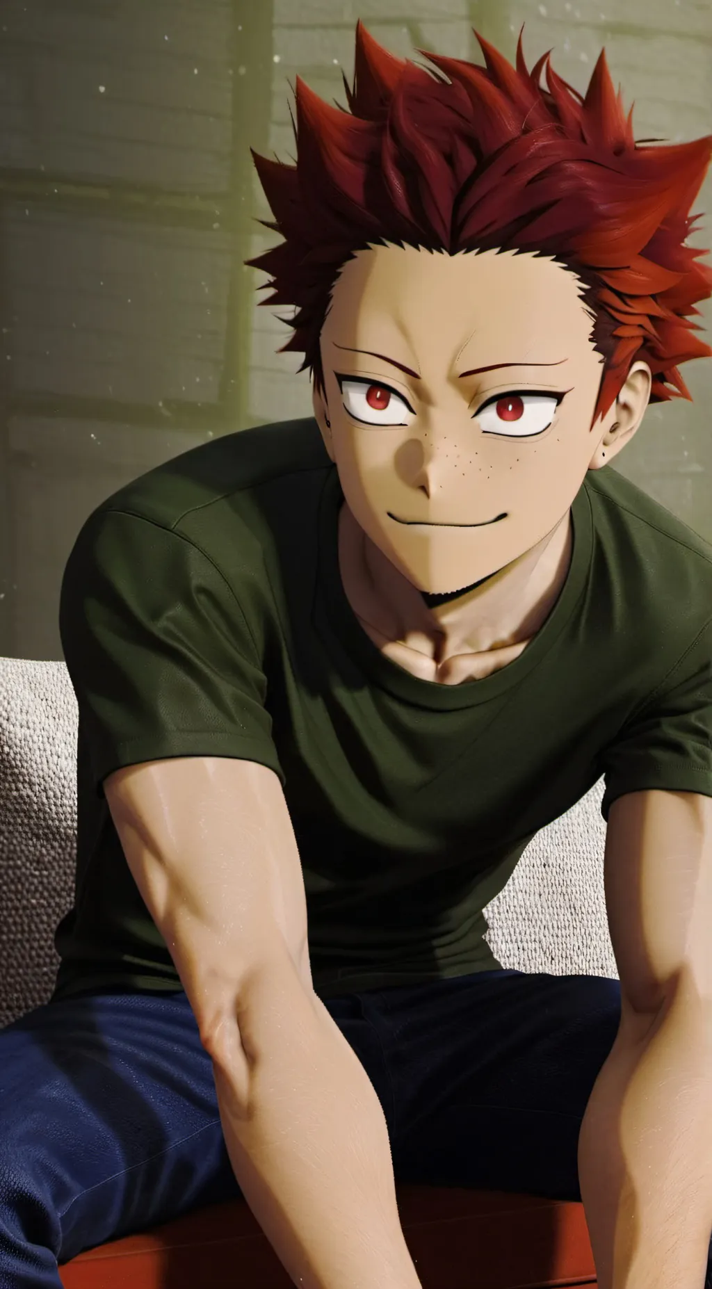 ai character: Kirishima & Bakugo background