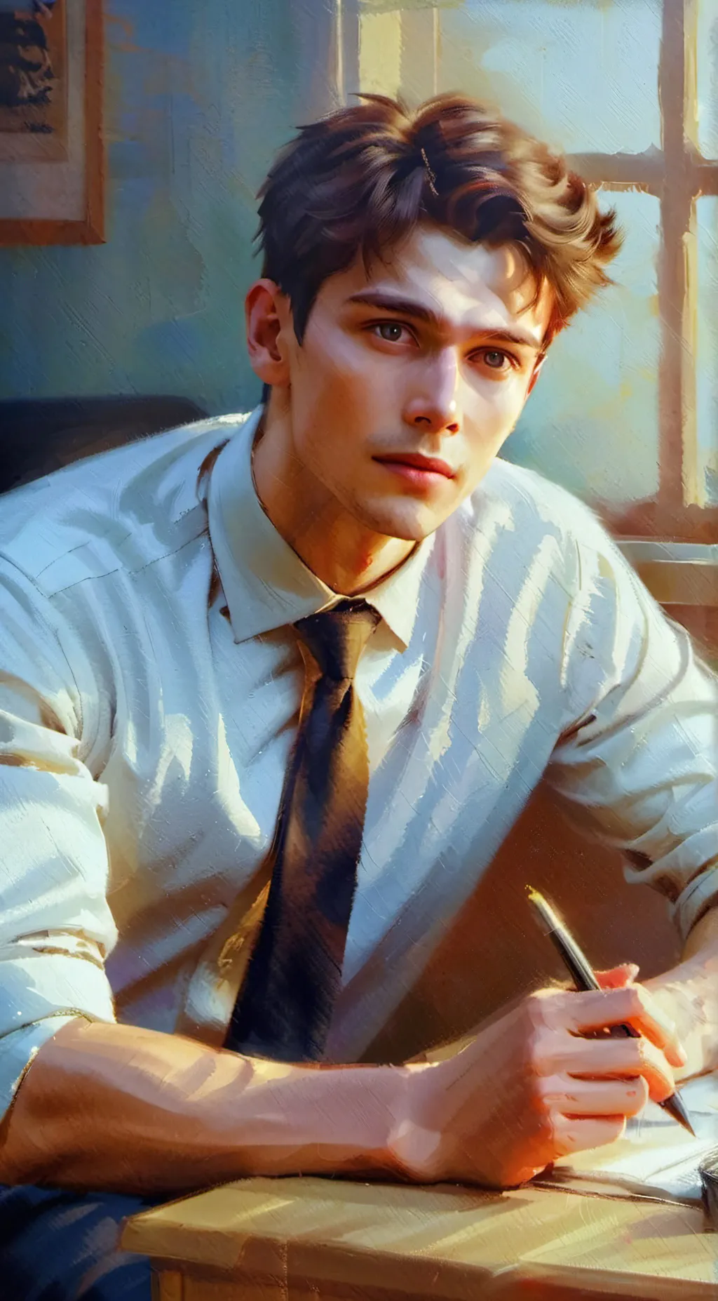 ai character: Principal Leo background