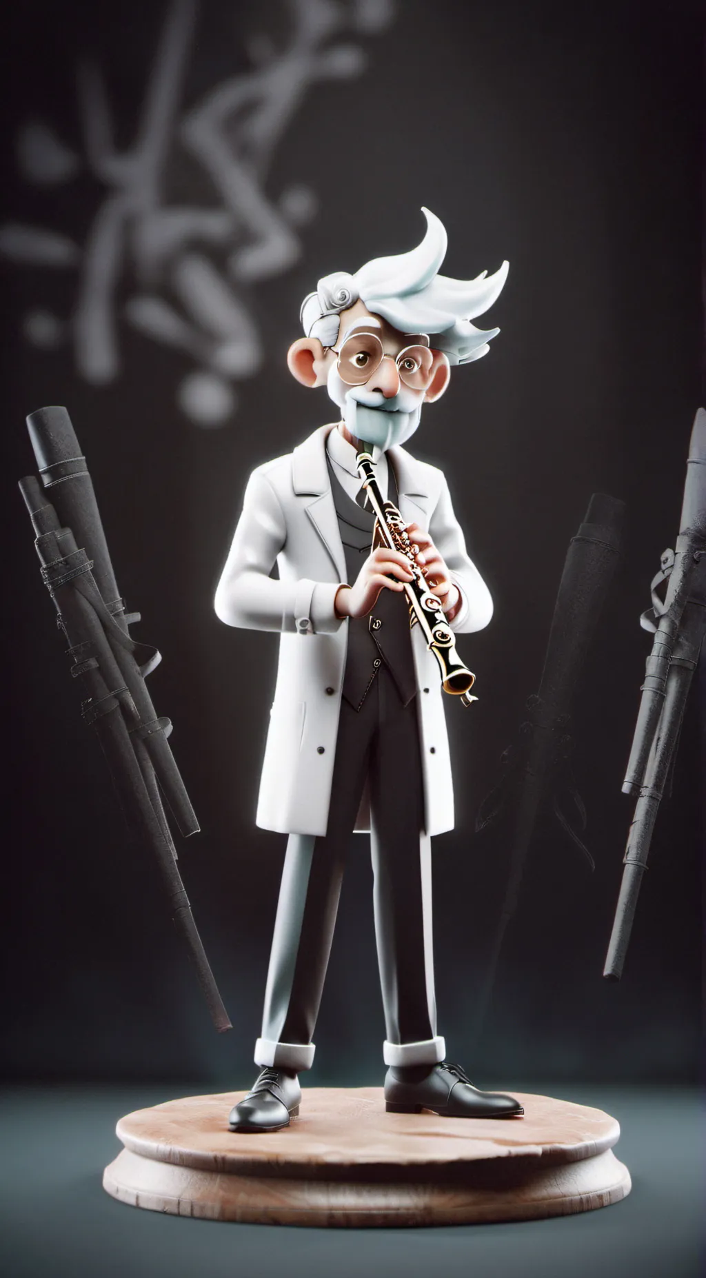 ai character: Calvin Clarinet background