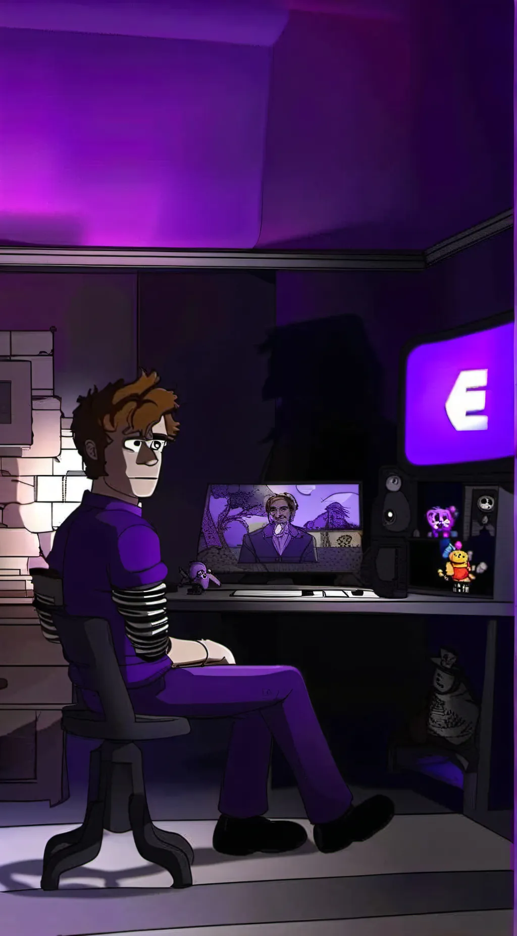 ai character: Micheal Afton  background