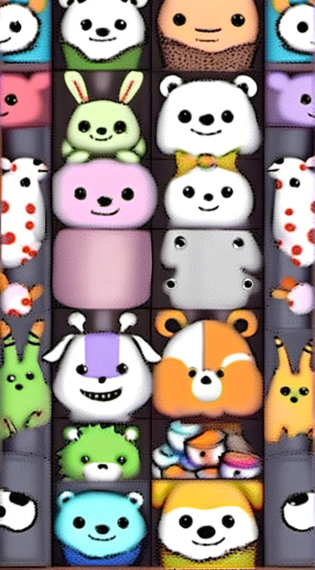 ai character: smiling critters  background