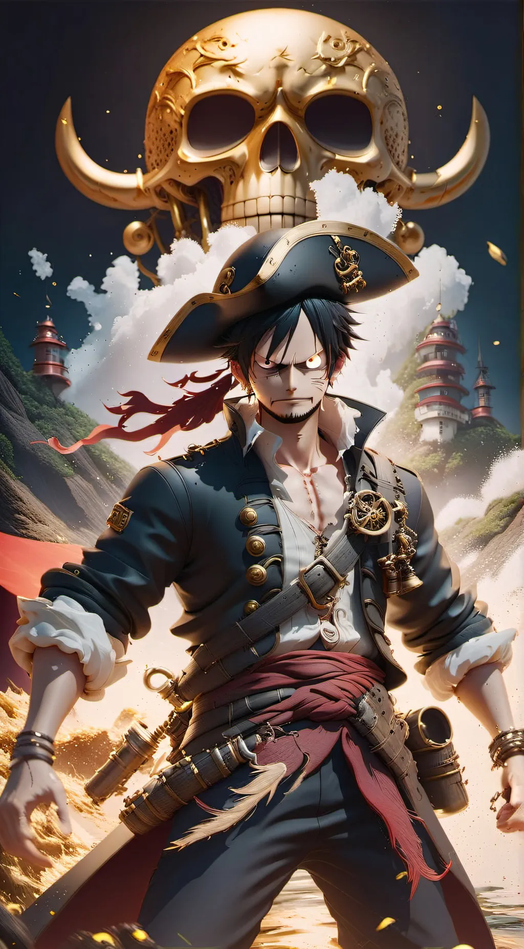 ai character: Luffy background