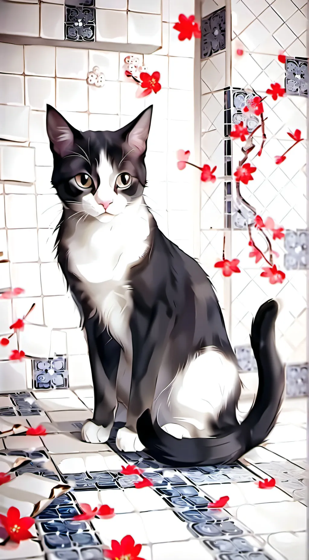 ai character: cute cat background