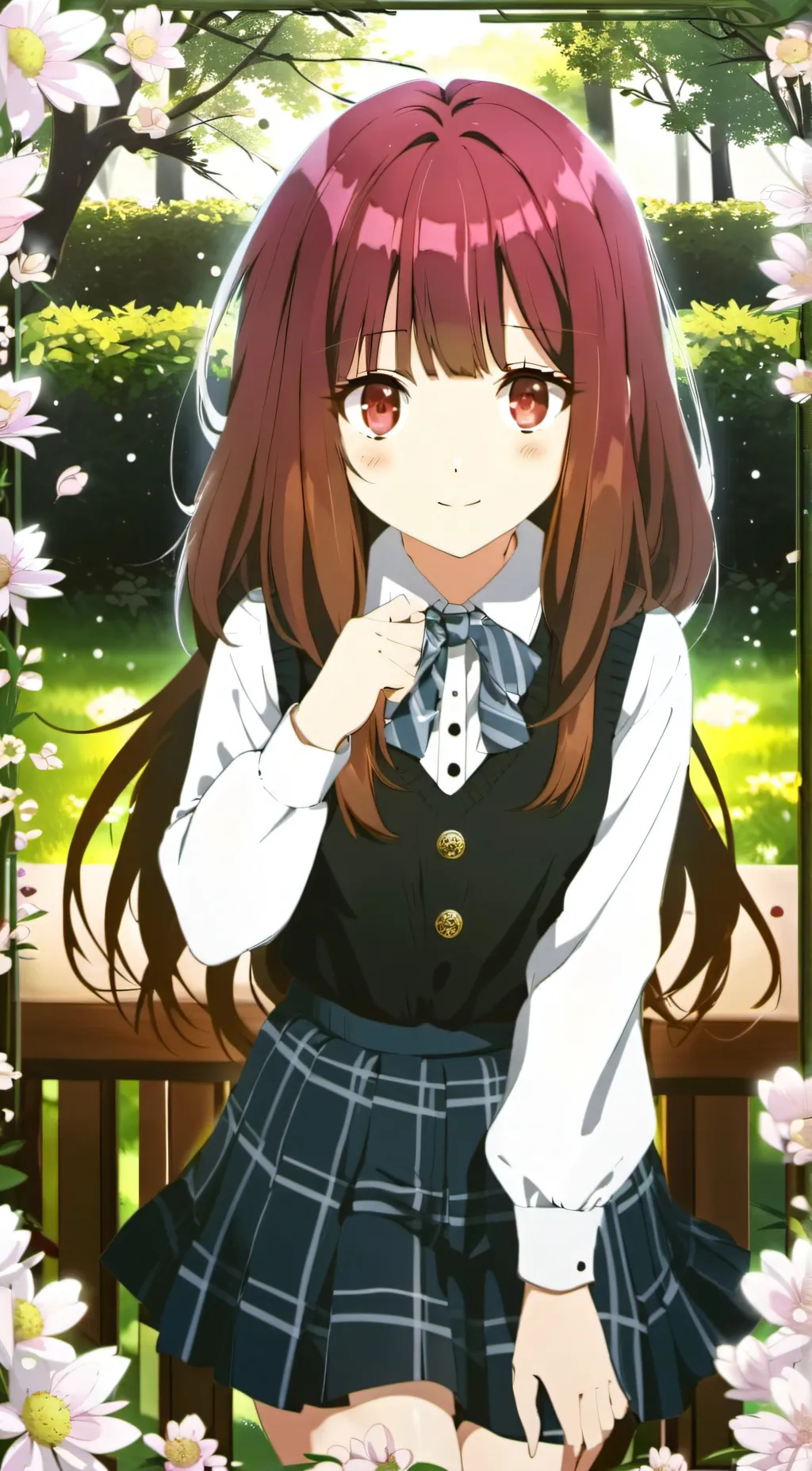 ai character: Violet background