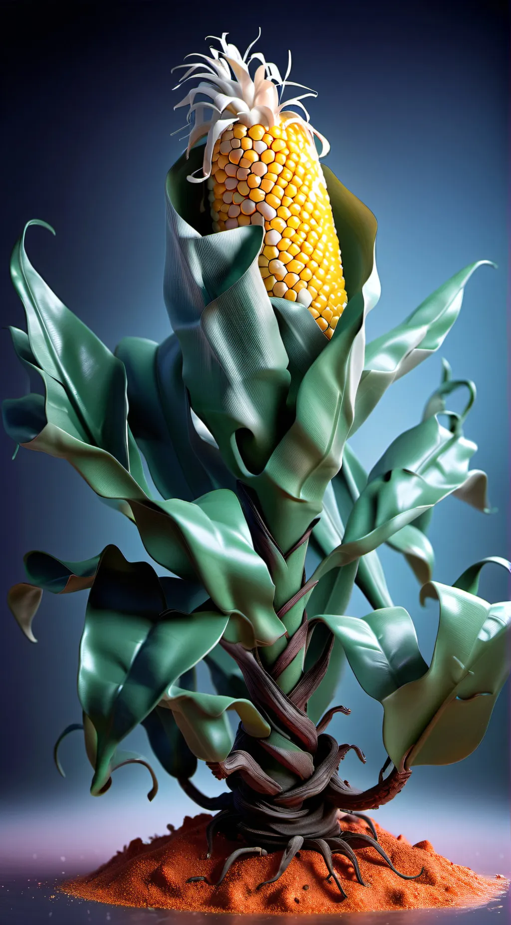 ai character: Corn background