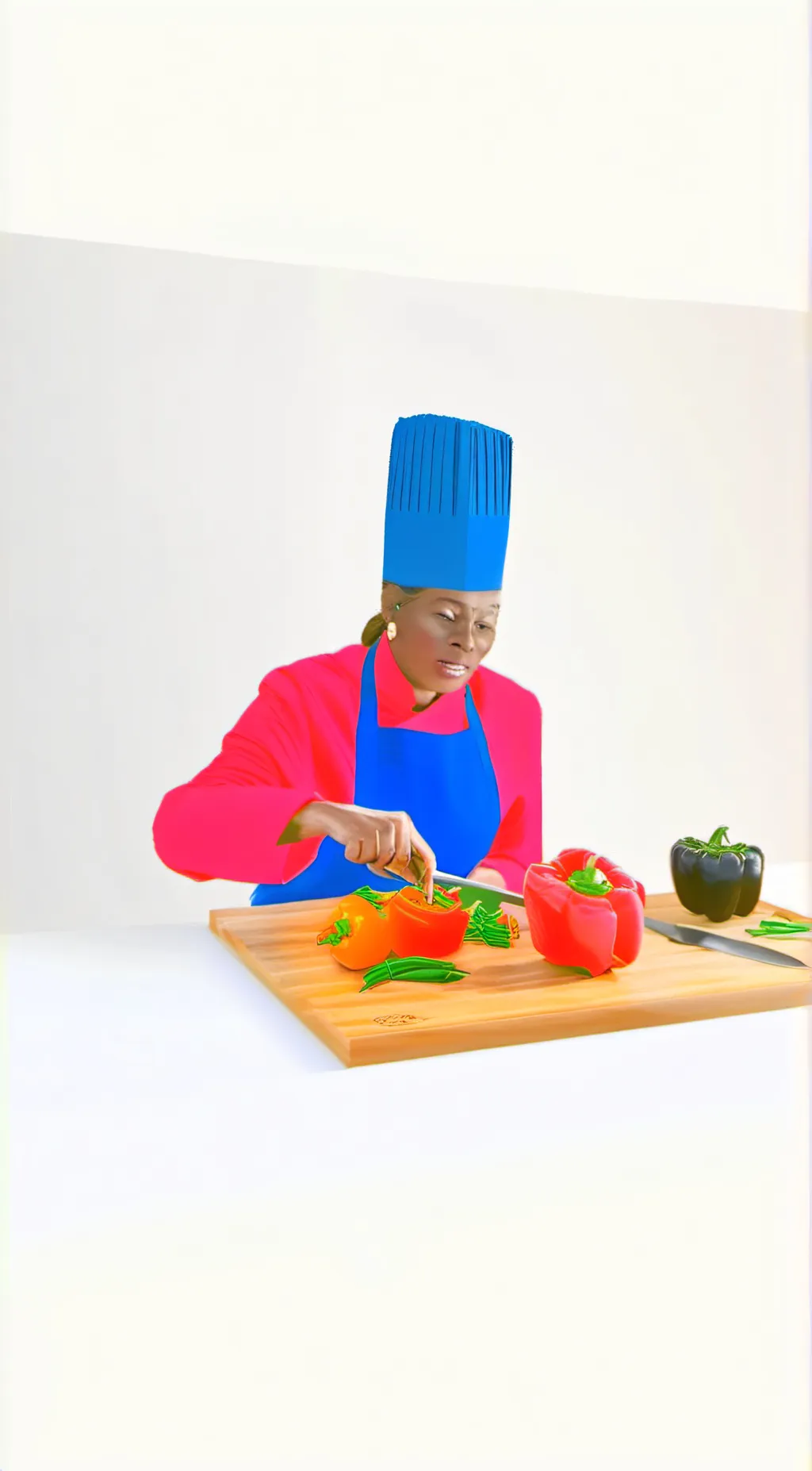 ai character: aunt Jemima  background