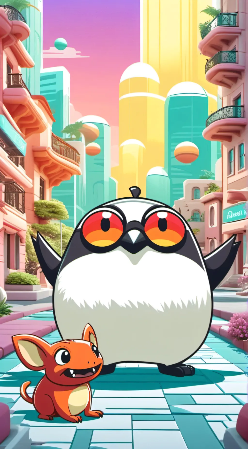 ai character: Bloomy The Cat background