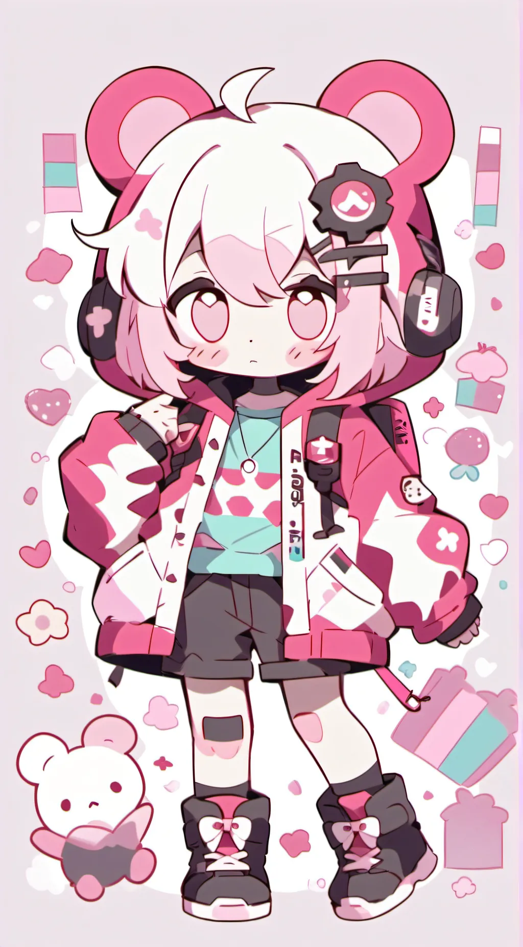 ai character: UwU girl UwU fan background