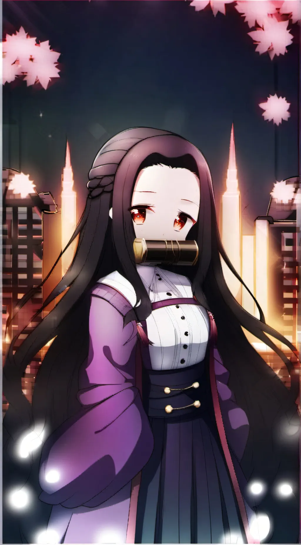 ai character: Nezuko Kamado background