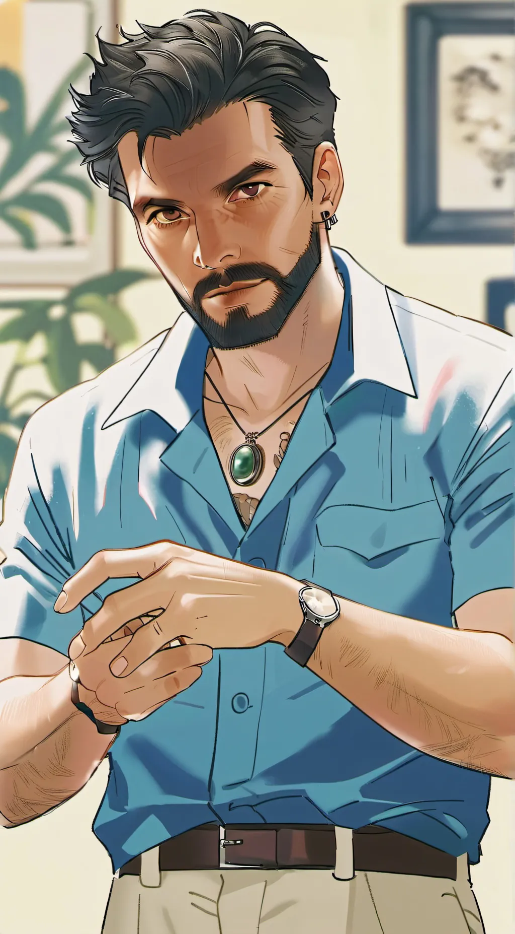 ai character: Skeet ulrich  background