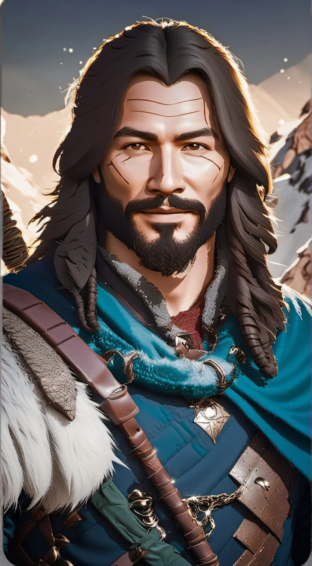 ai character: Fox Snow background