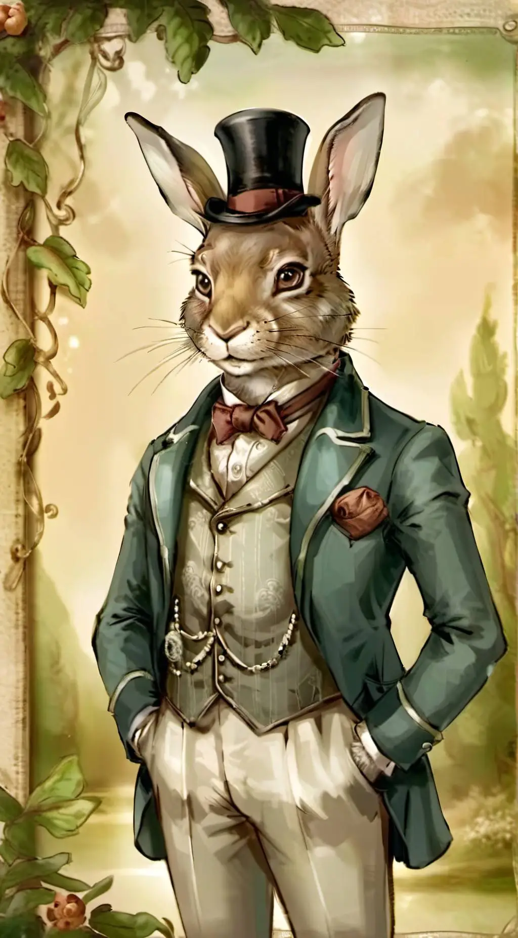 ai character: Julian cottontail  background
