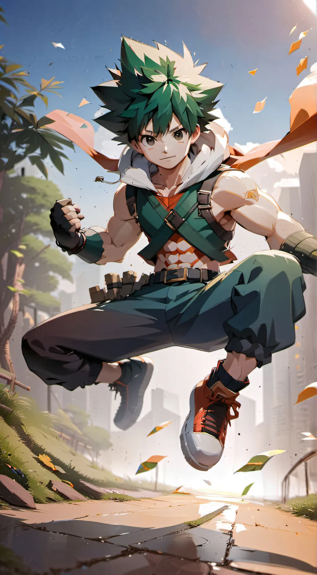 ai character: Deku and Bakugou  background
