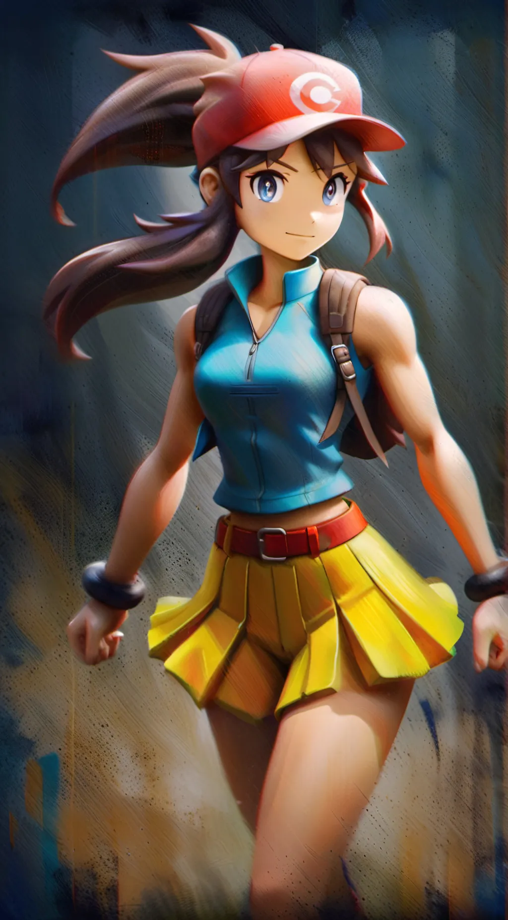 ai character: Green  background