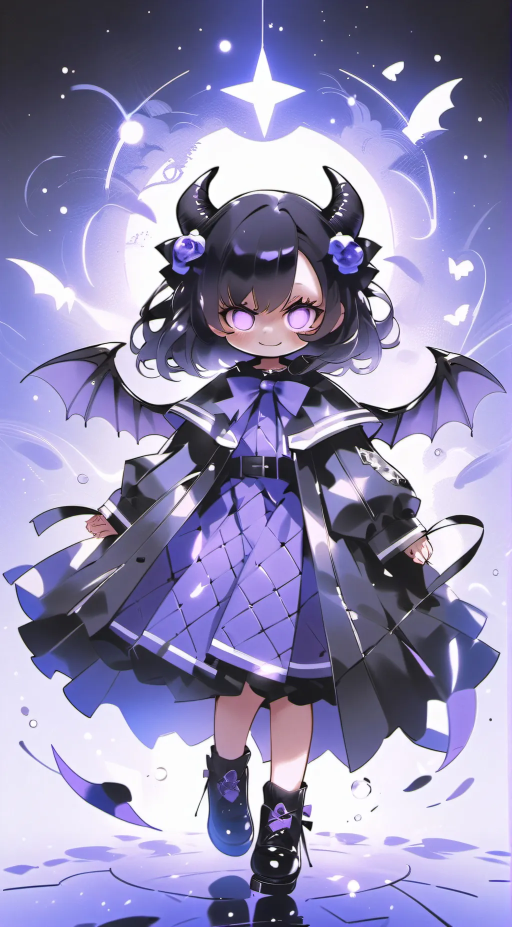 ai character: murder Uzi background