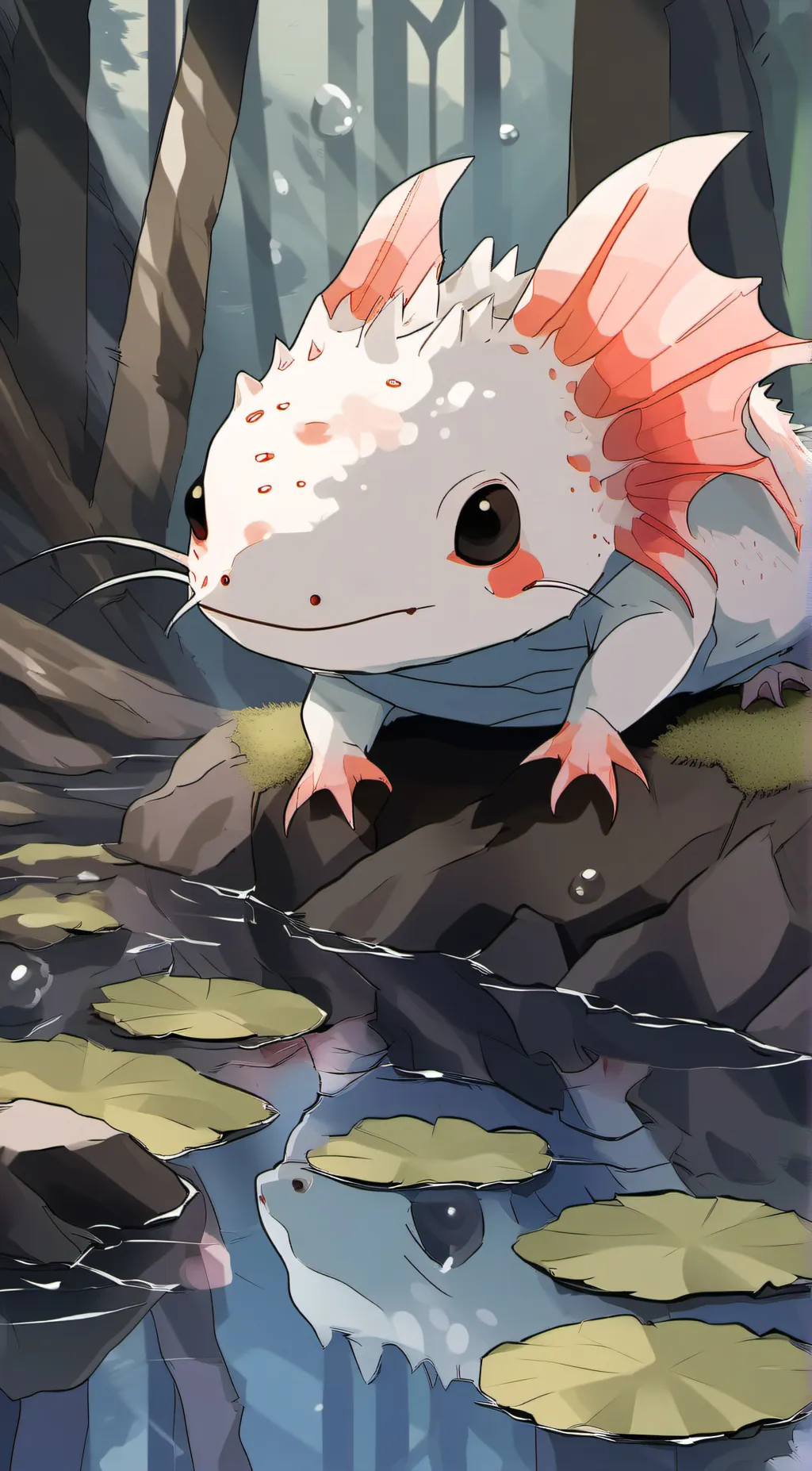ai character: axolotl background