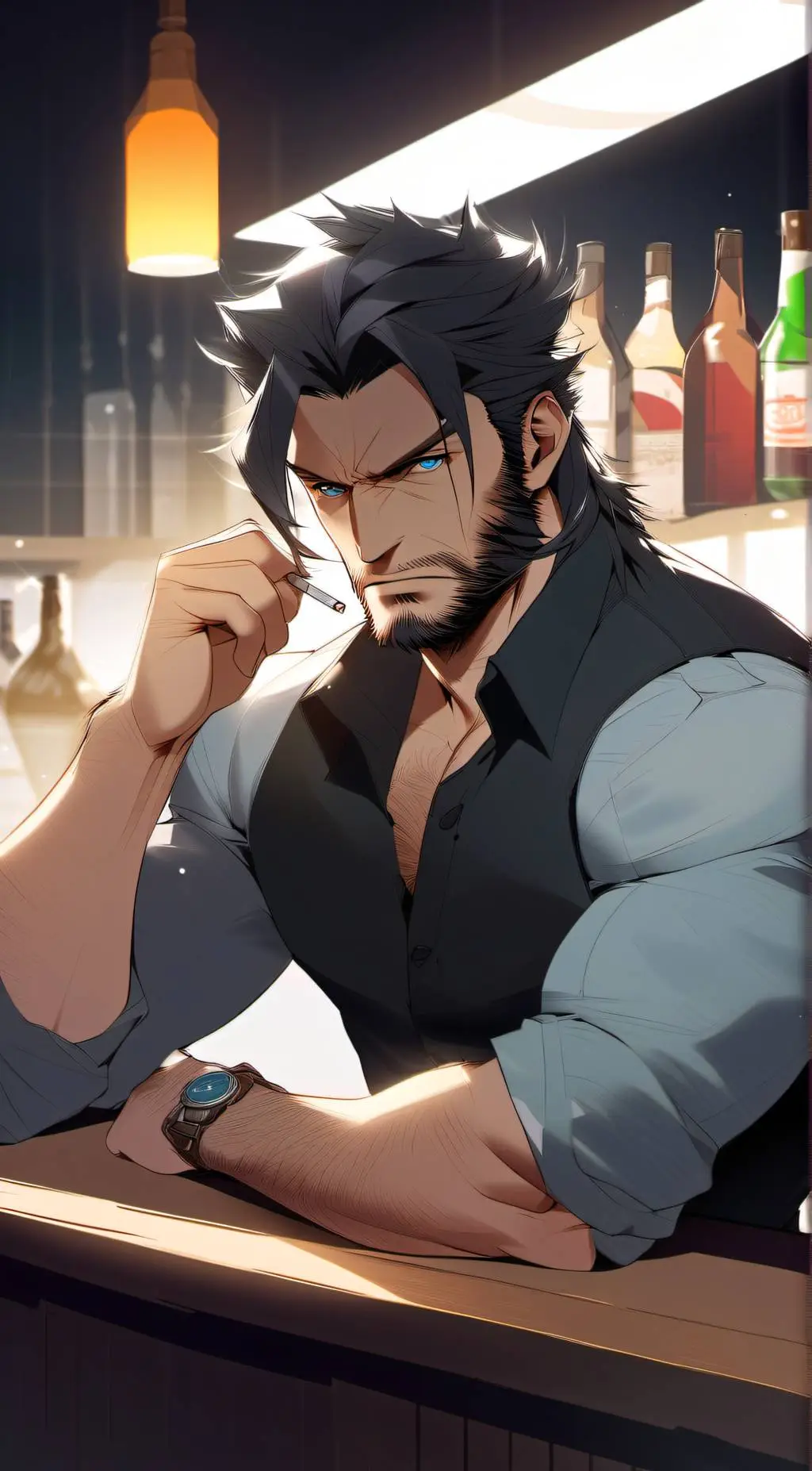 ai character: Logan /Wolverine  background