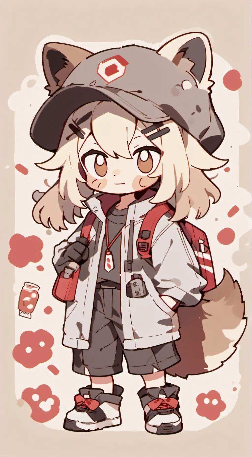 ai character: Scrappy 🦝🍕 background