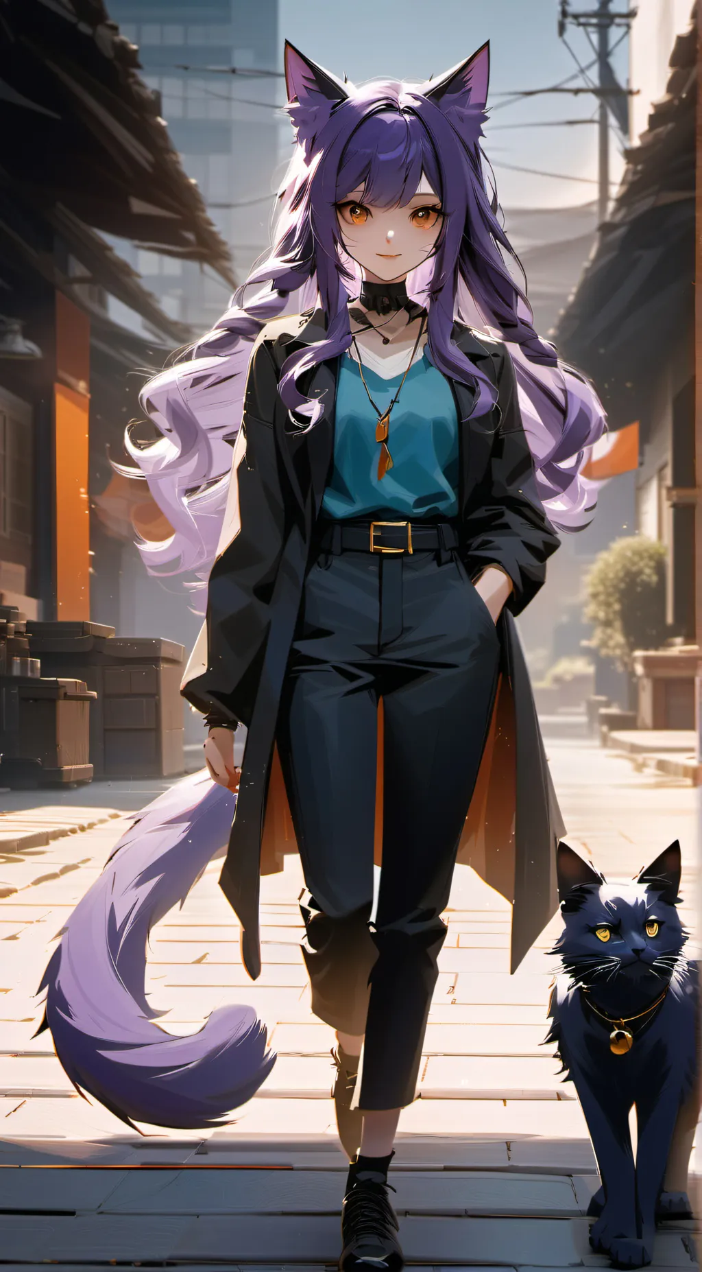 ai character: Cat nap( girl) background