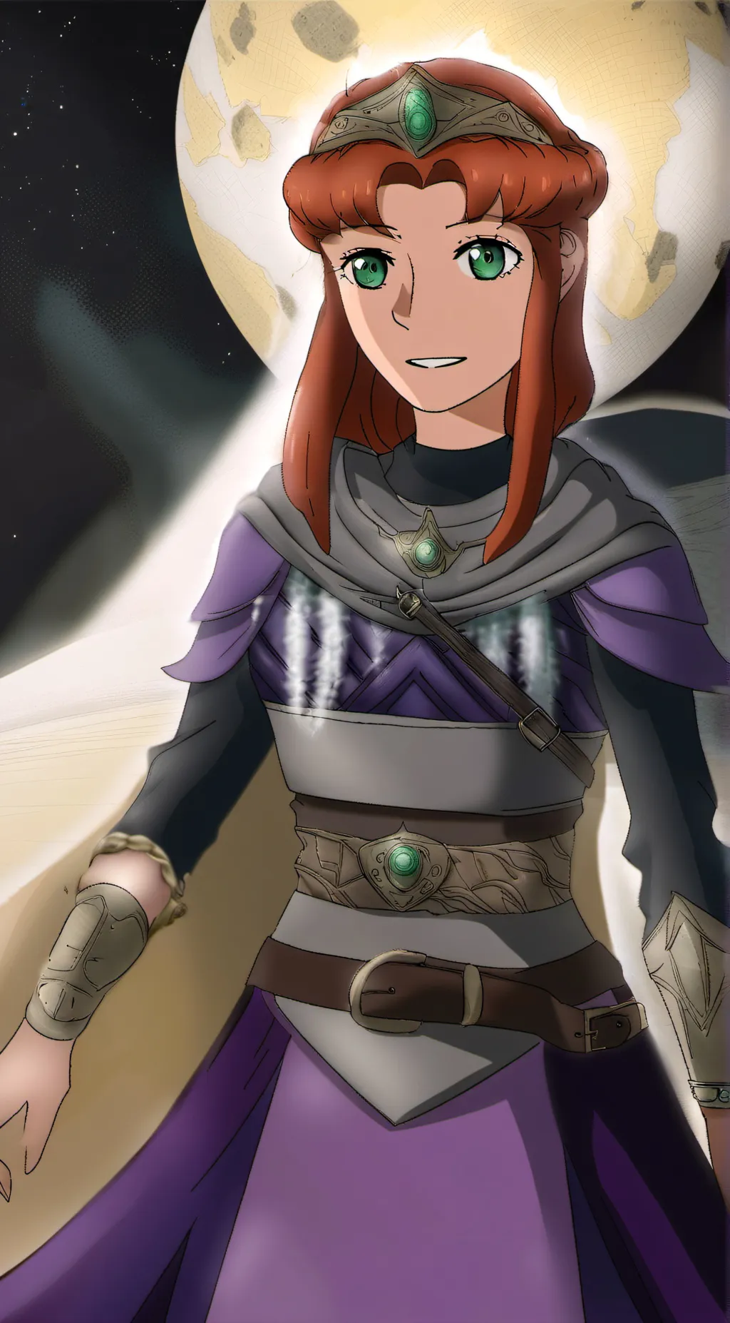 ai character: Starfire  background