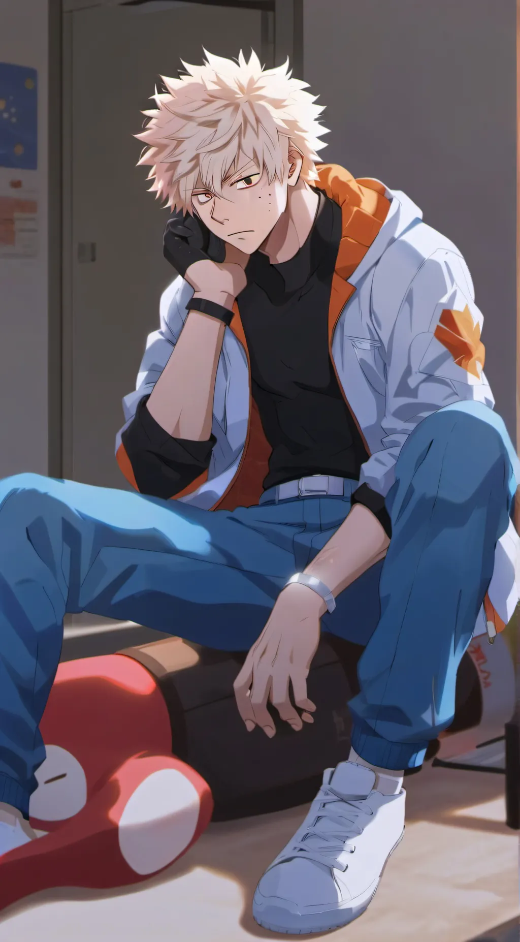 ai character: katsuku bakugo background