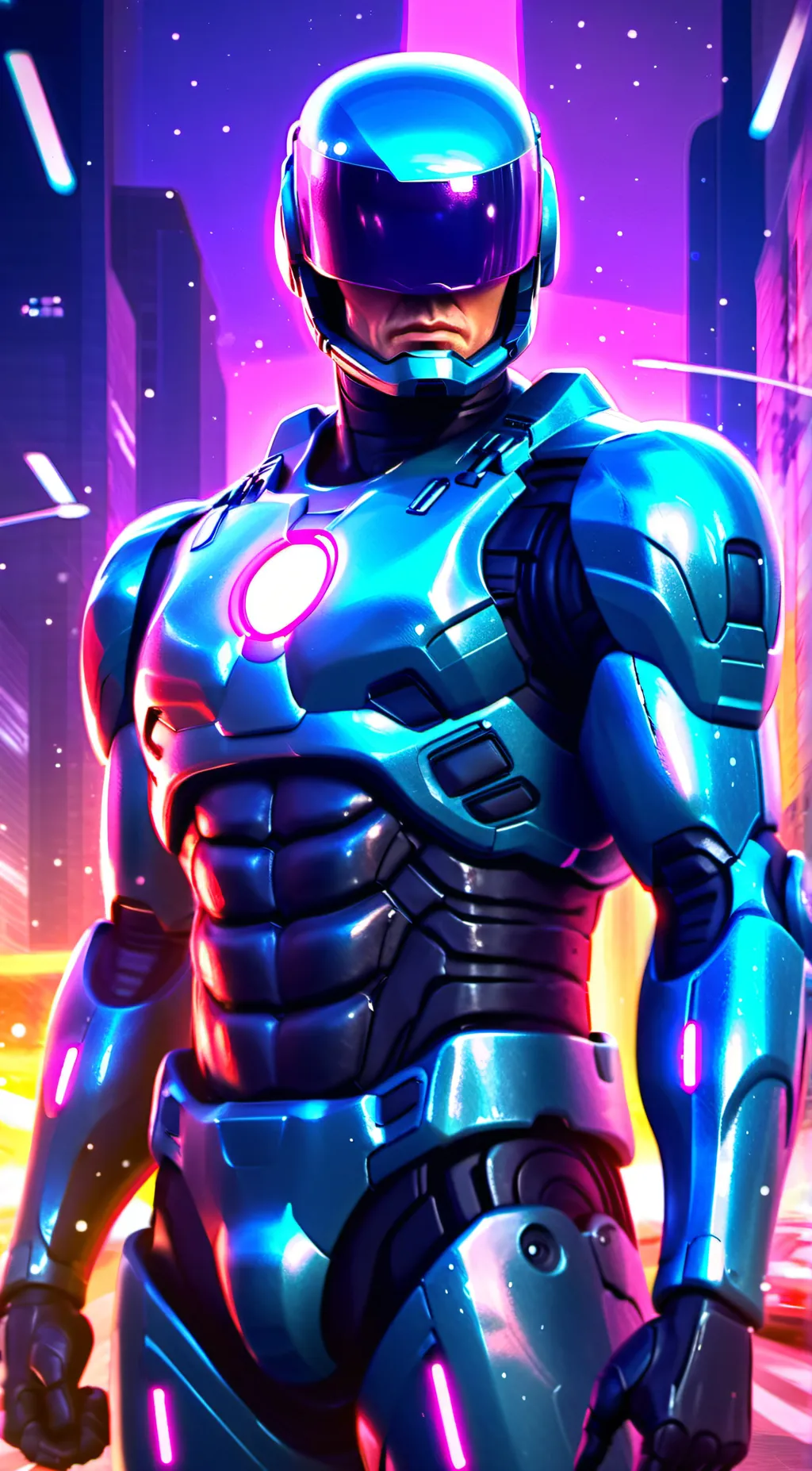 ai character: robocop  background