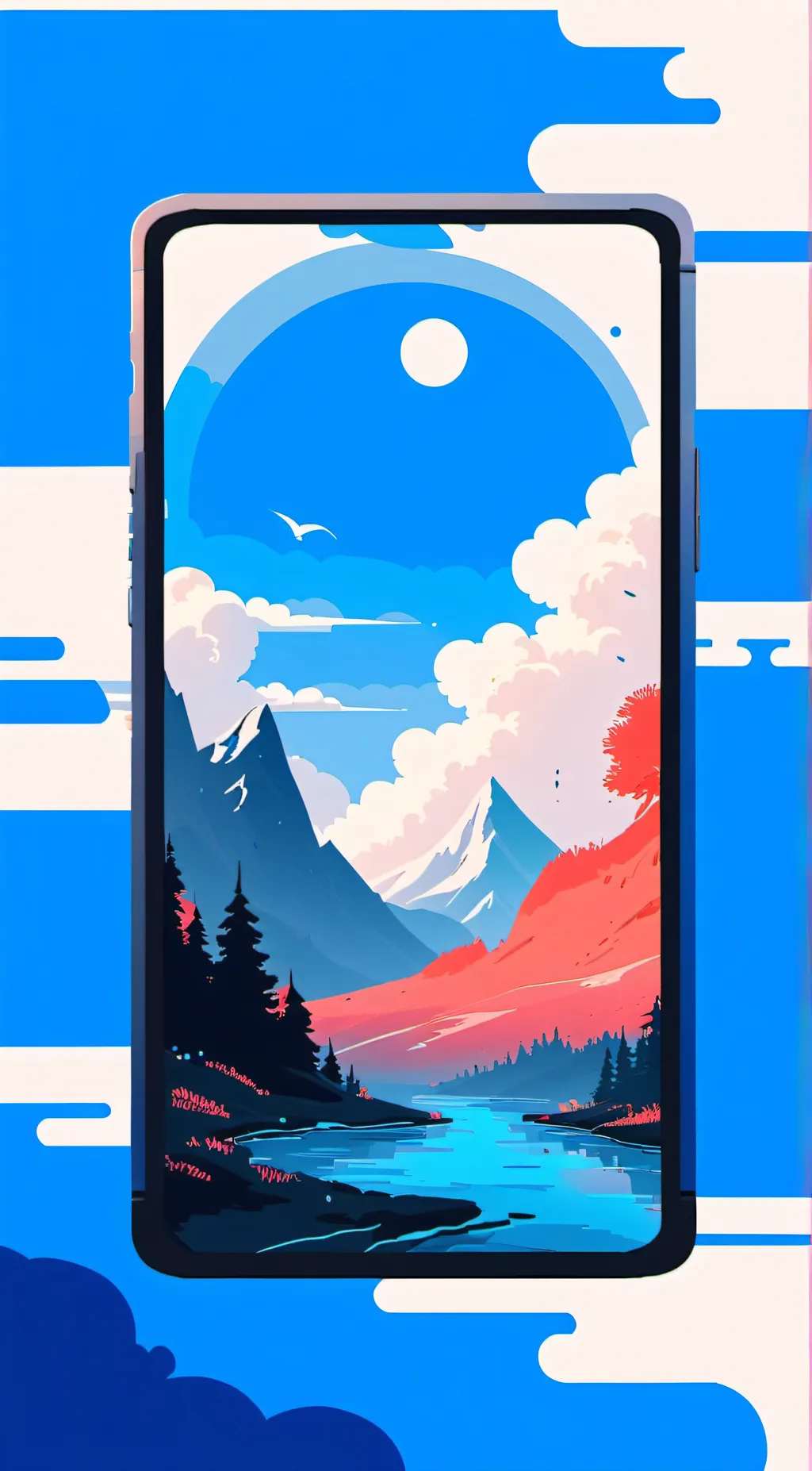 ai character: phone virus  background