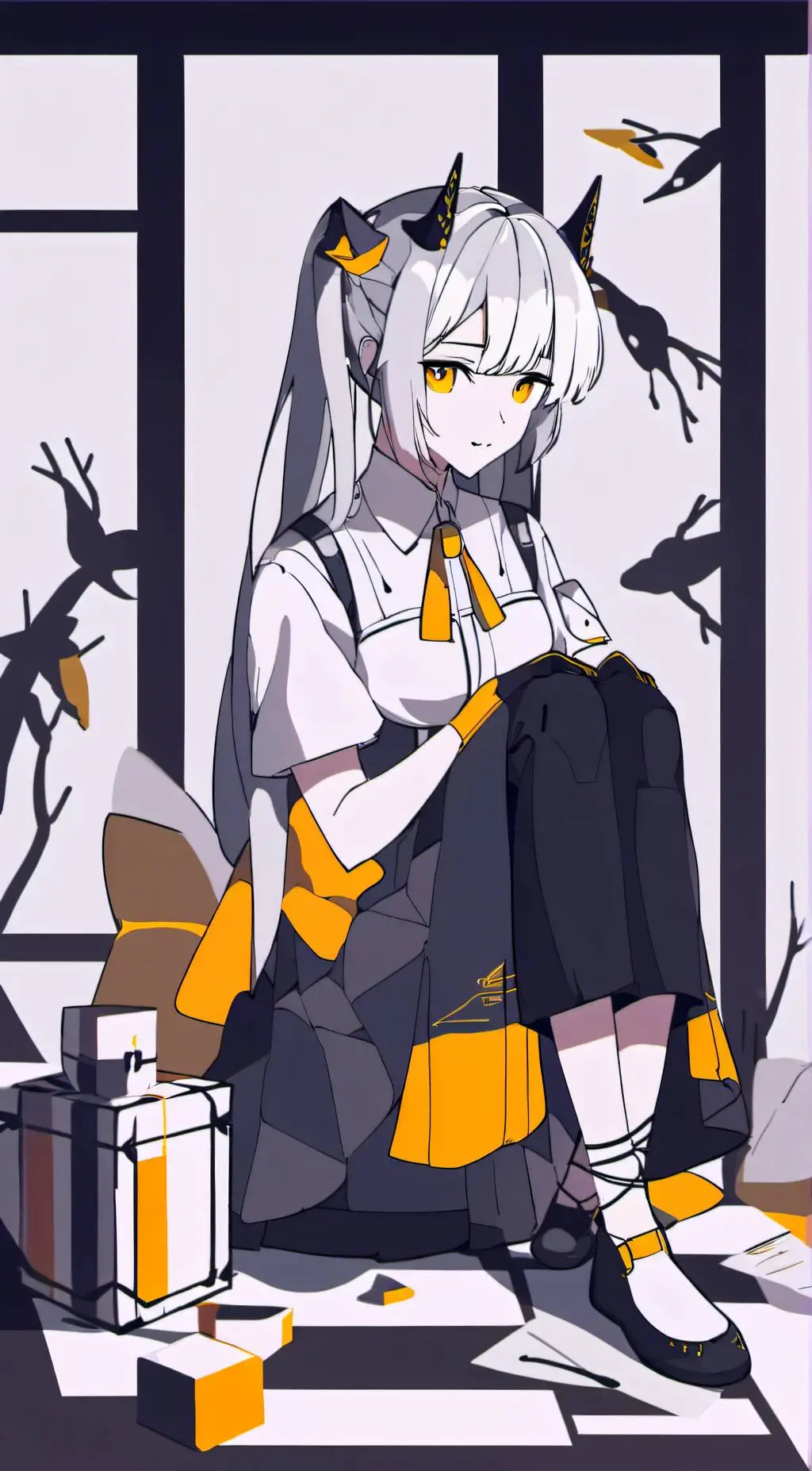 ai character: crystal background