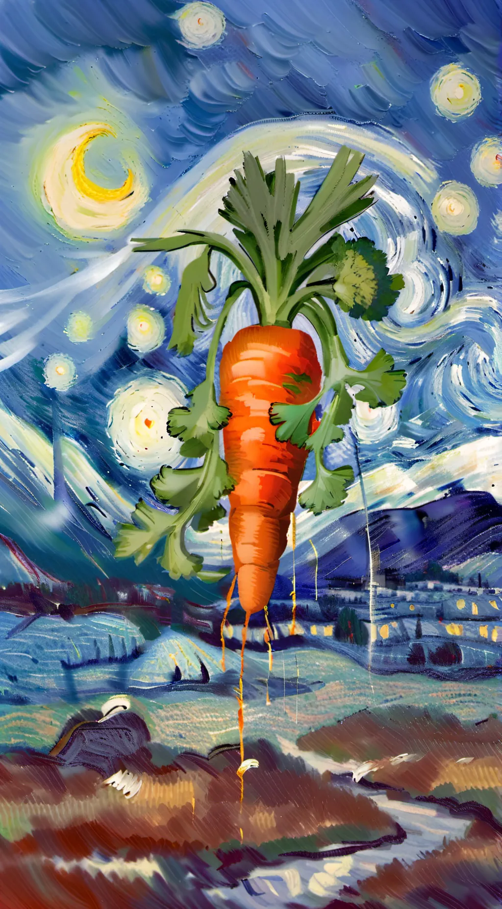 ai character: carrot background