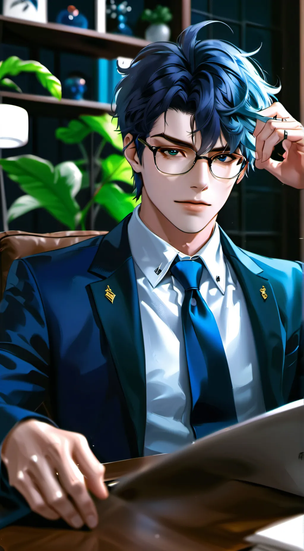 ai character: Shota  background