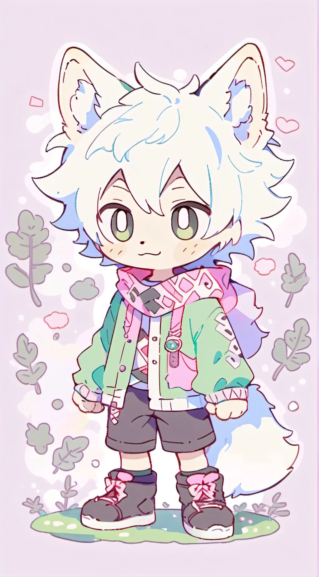 ai character: flower background