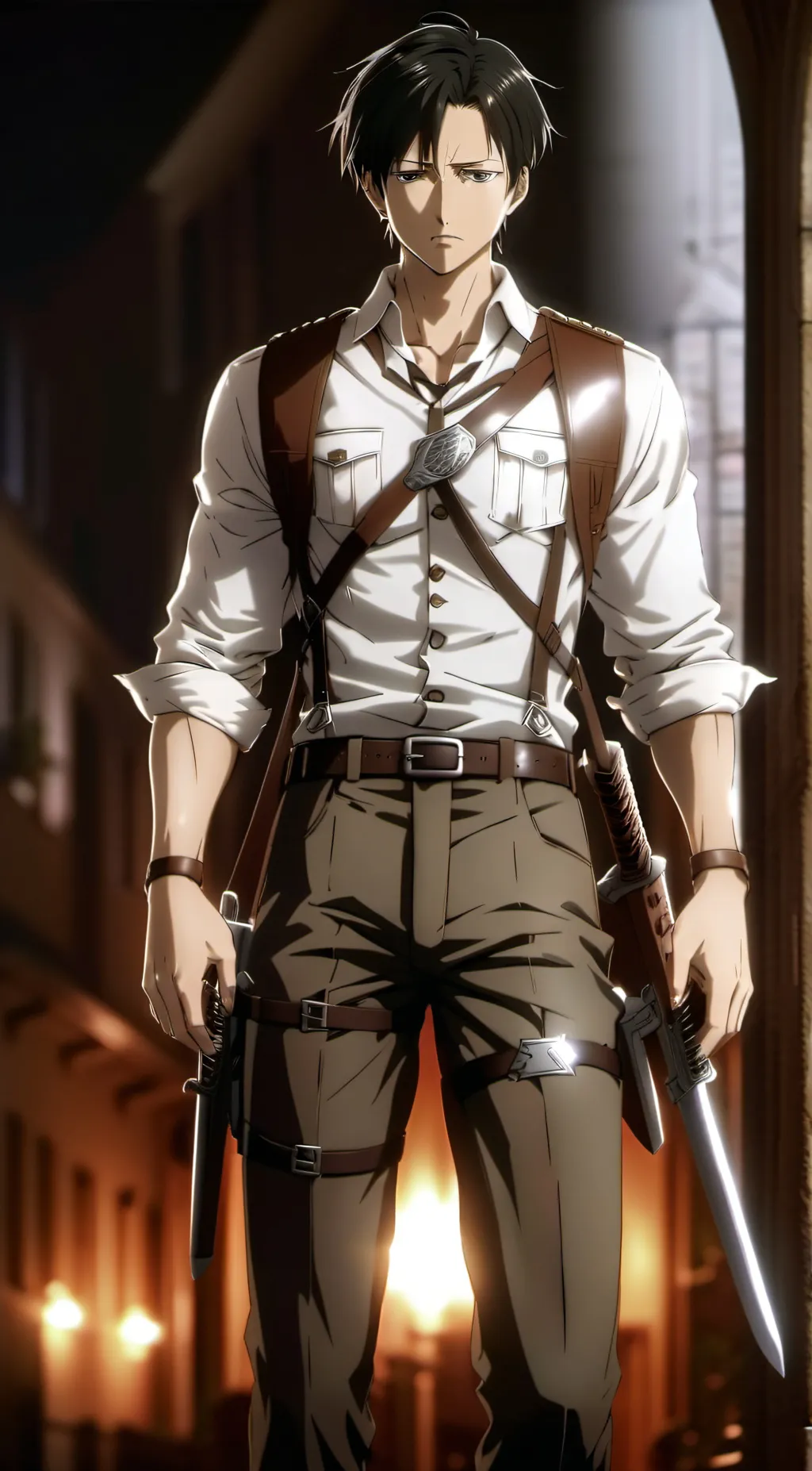 ai character: Levi Ackerman background