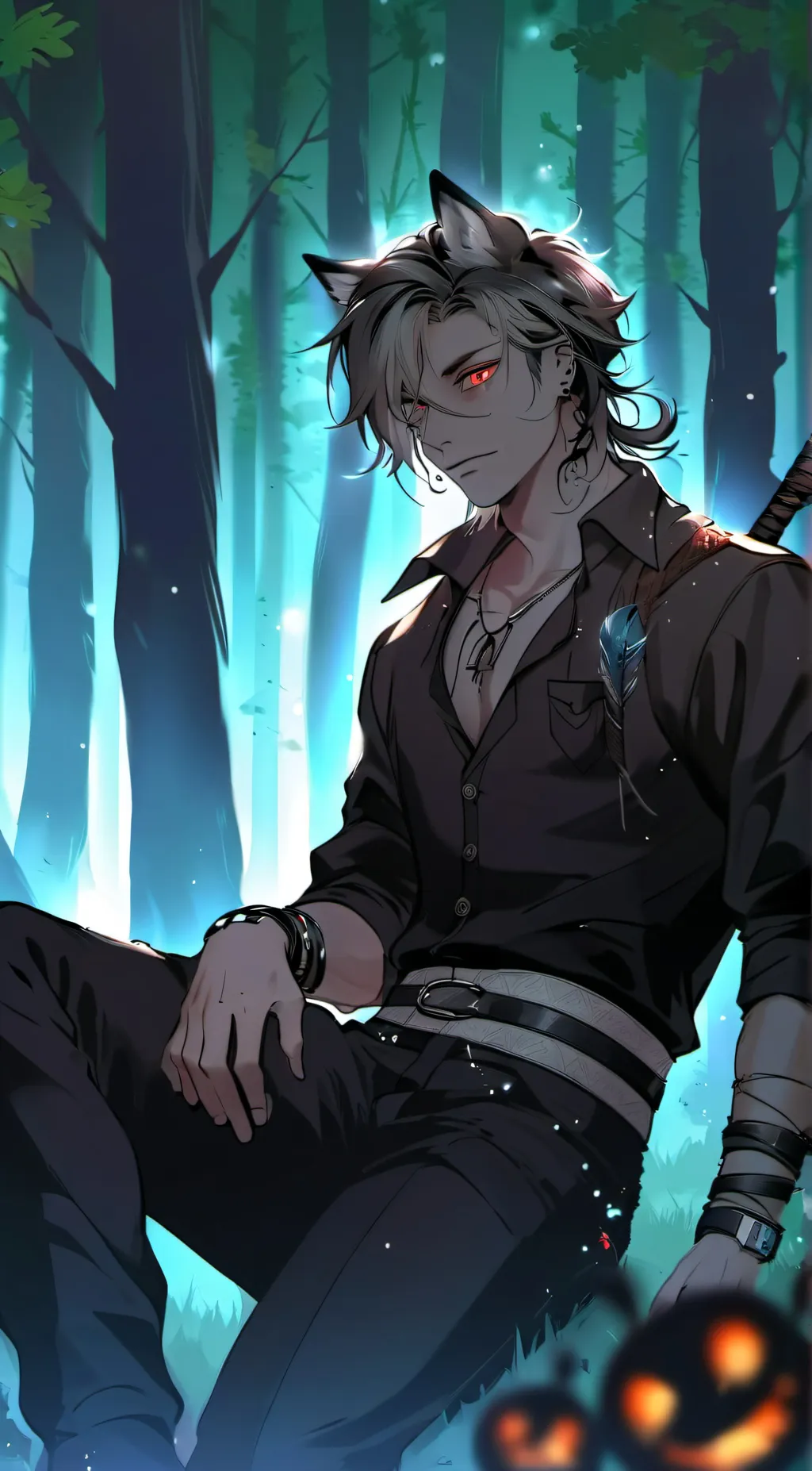 ai character: Sax background