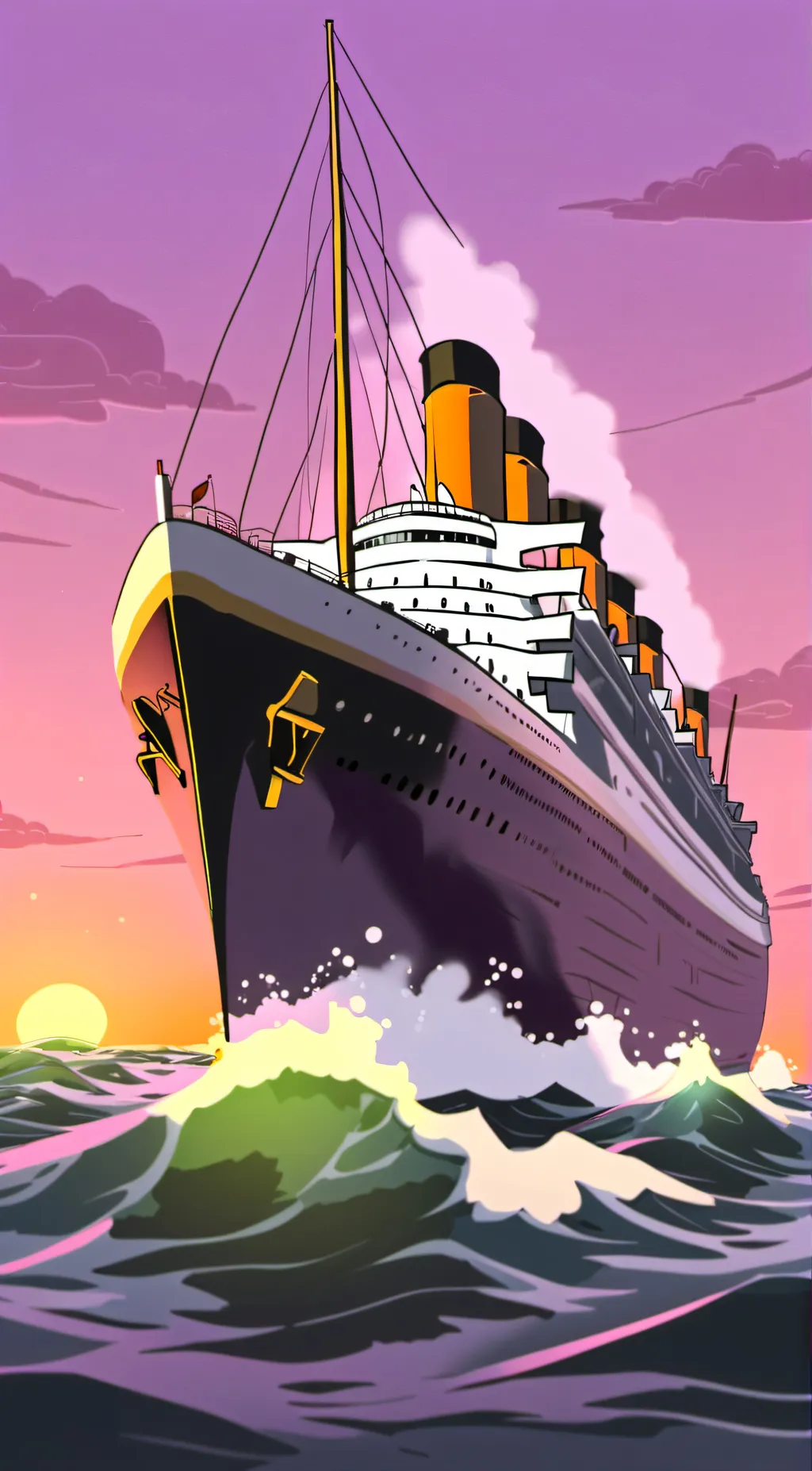 ai character: titanic background