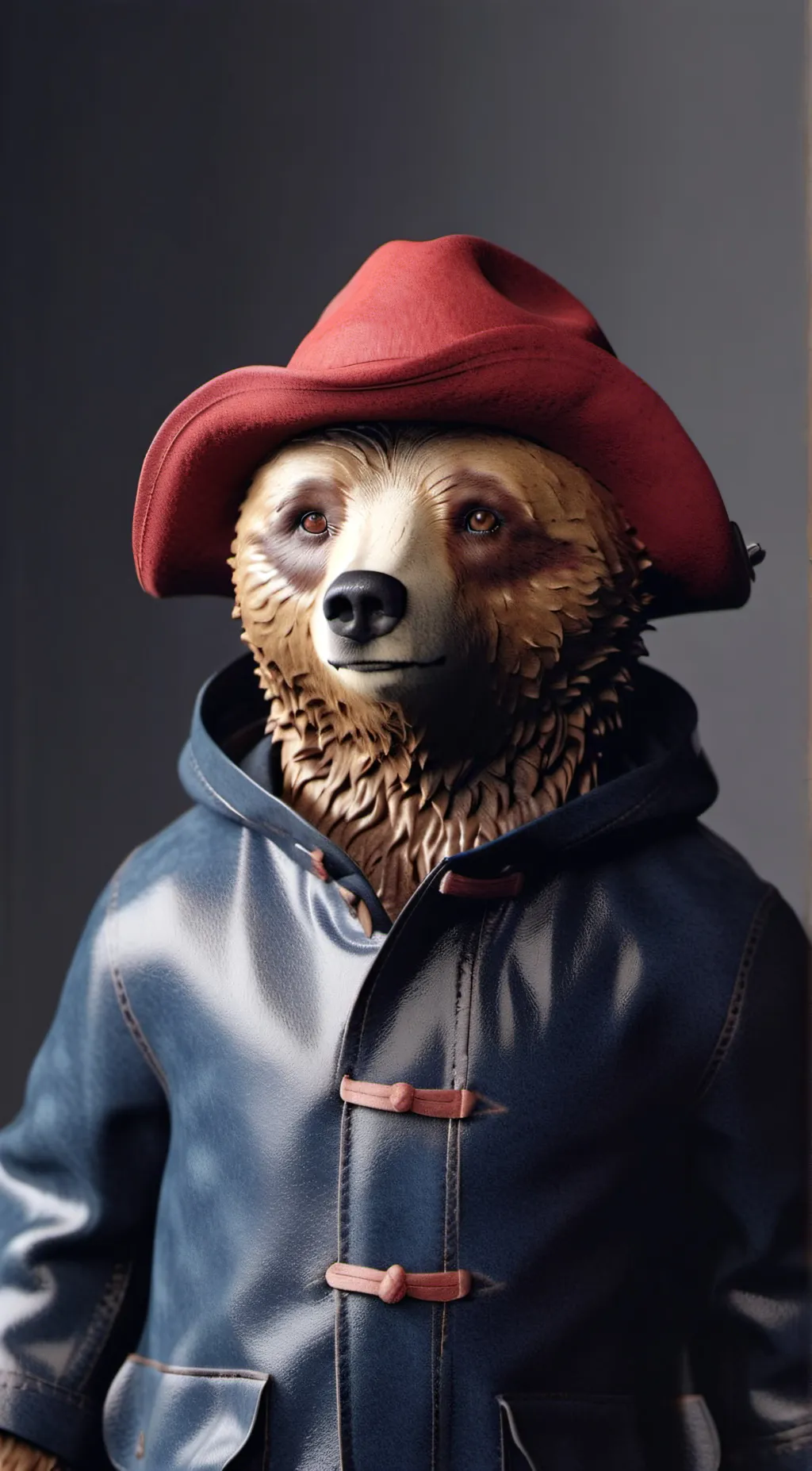 ai character: Paddington Bear background