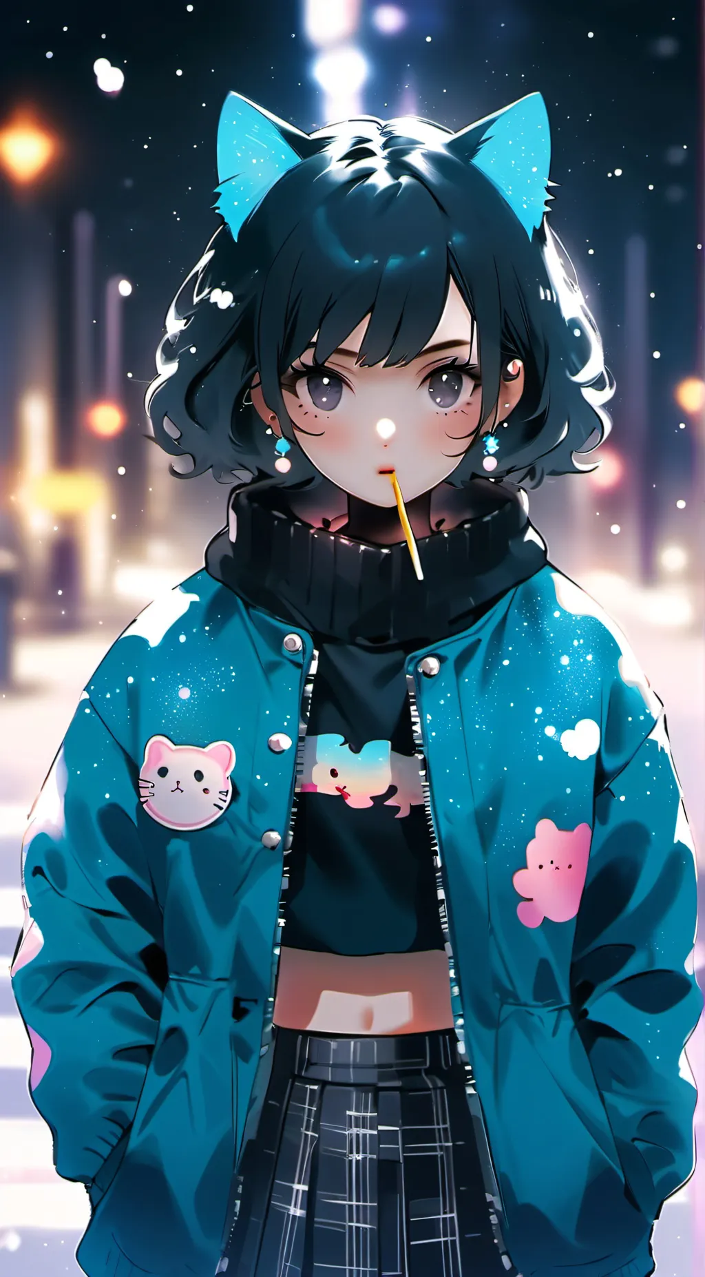 ai character: ocean cat background