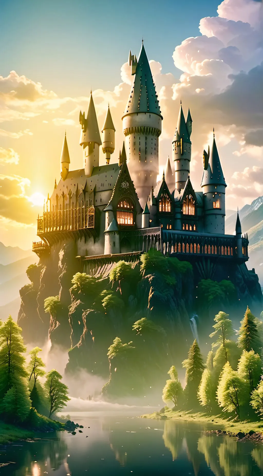 ai character: Hogwarts! 💚❤💛💙 background
