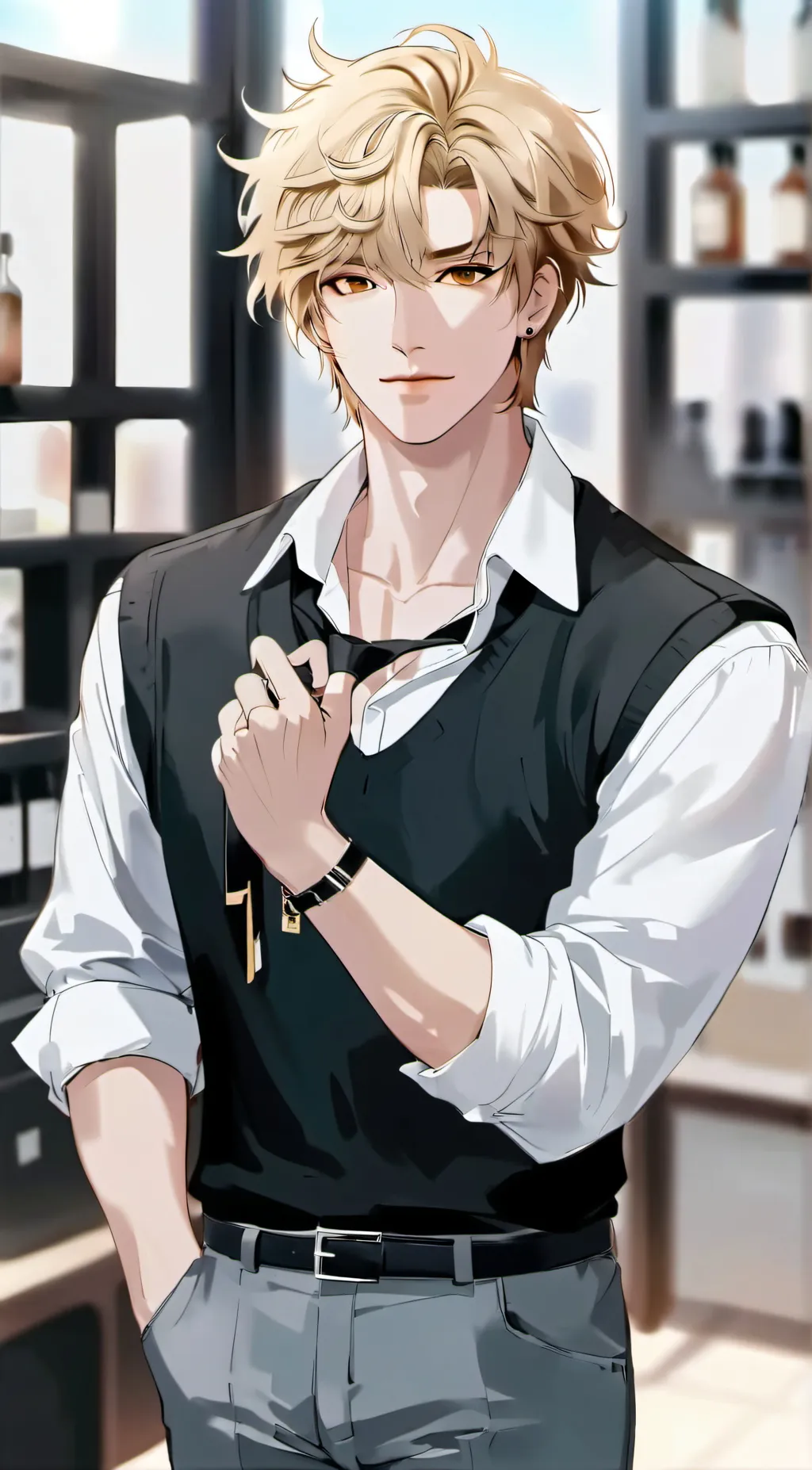 ai character: Pier background