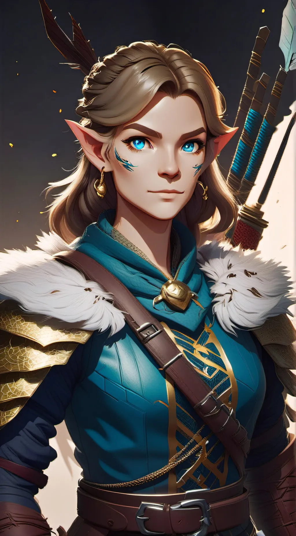 ai character: Sharena Flameheart background