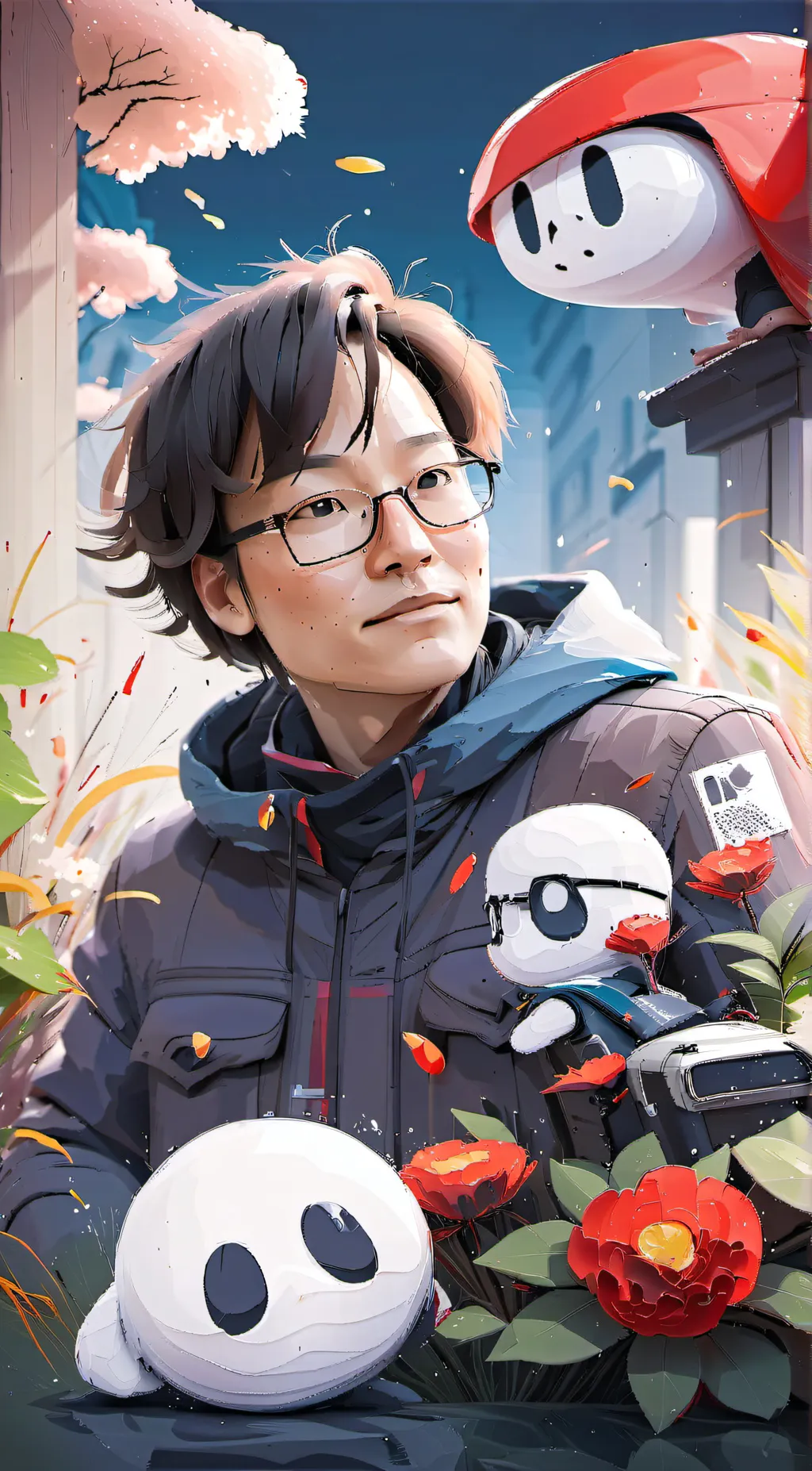 ai character: Takashi Otakuman background